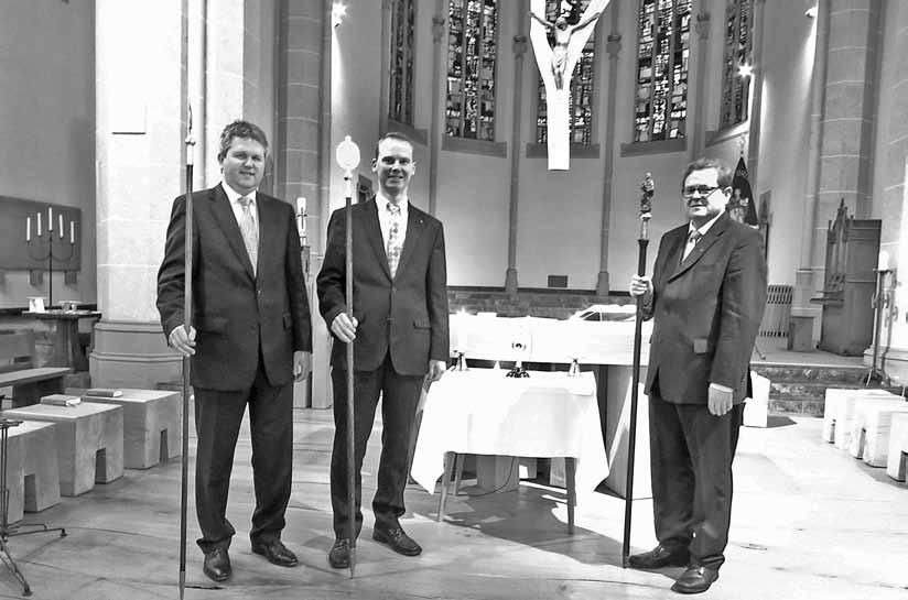 Matthiasbruderschaft Rheindahlen ihre Brudermeister (BM) für das Pilgerjahr 2015. Michael Kames, der im letzten Jahr 2. BM war, rückte als erster nach.