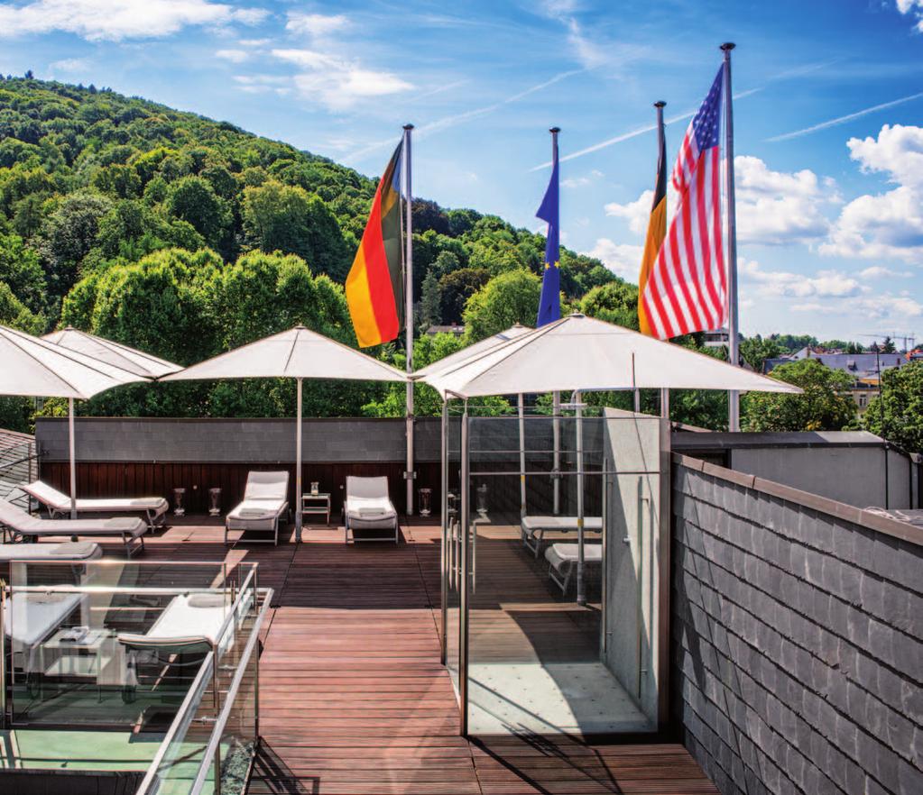 ABOVE THE ROOFTOPS OF HEIDELBERG Make yourself at home on our sun terrace.