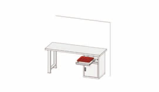 Im Kapitel Tischfüße stehen Ihnen wiederum mehrere Stützfußarten für diverse Nutzung zur Verfügung. Wählen Sie die Tischfußfarbe. 3. Wählen Sie Typ - Abmessungen - Gehäuse des Schubladenschranks.