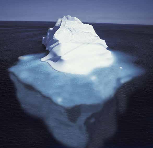 Spitze des Eisbergs Reservoir von MRSA M R S A Infektion Klinisch auffällige