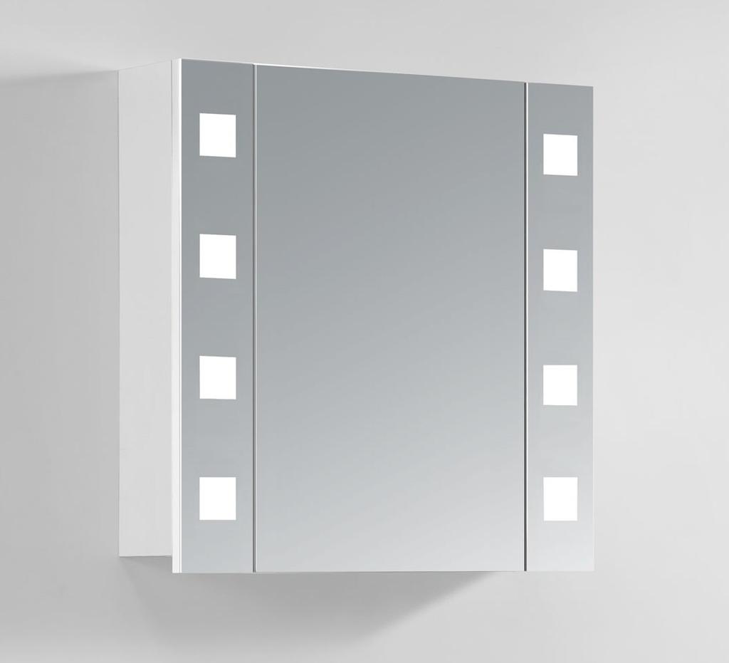 Serie IS-Spiegelschränke IS Spiegelschrank Modell Rom LED-Licht