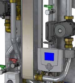 EXRA Mit der integrierten Regeleinheit werden die Warmwasserbereitung, die Warmwasserzirkulation und thermische Desinfektion als auch die Zwei- Zonen-Rücklaufeinschichtung optimal geregelt.