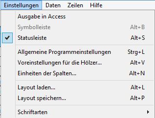 Programmleitfaden der S+S 3D-CAD / CAM Software: Die Holzliste Seite 20 Dann ist die Funktion auch im Excel Export