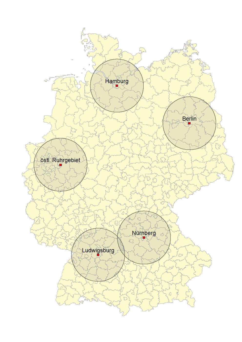 Ermittlung des Mengenaufkommens für die ausgewählten Relationen aus: 483.000 472.000 438.000 Statistischer Analyse Ergebnisse der Fragebogenerhebung 336.000 316.000 476.000 285.000 468.