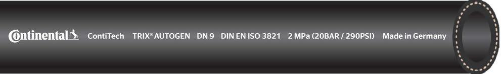 TRIX Autogenschlauch - schwarz Für das sichere Leiten von Luft, Stickstoff, Argon, CO 2 - DIN EN ISO 3821 Einsatzmöglichkeiten Der TRIX Autogenschlauch schwarz ist konzipiert für den Transport von