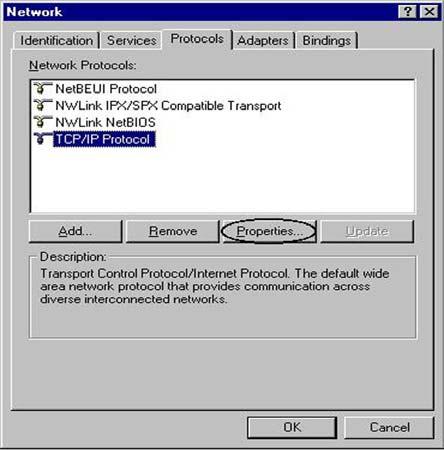 Kurz-Bedienungsanleitung Konfiguration unter Windows NT4.0 1.