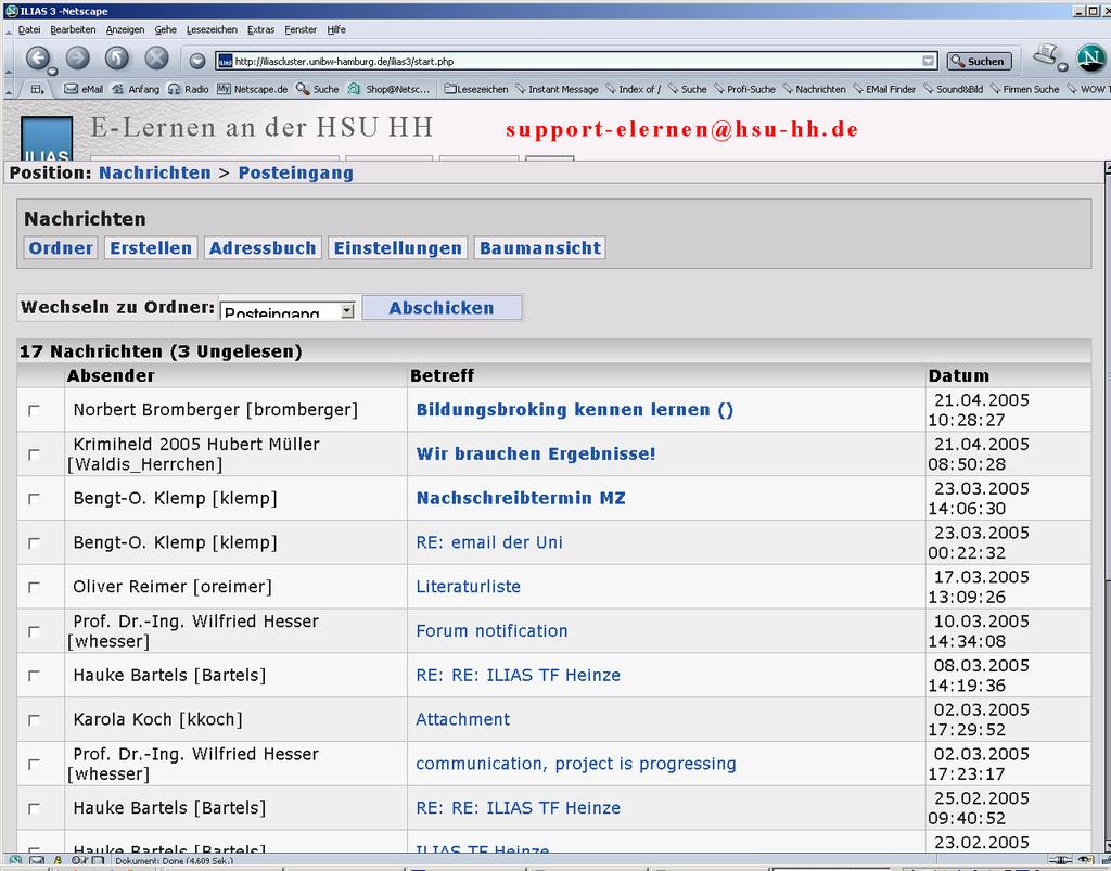 Organisation of Teaching e-mail Helmut-Schmidt-Universität / Universität