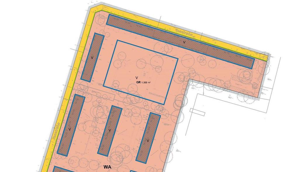 Bebauungsplan-Entwurf Flächengrößen Plangebiet 68.