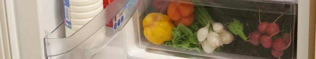 Das Kühlschranksystem: Obere Fächer: Käse, Geräuchertes, Speisereste, Milchprodukte Untere Fächer: Fleisch, Wurst, Fisch Gemüselade: Früchte und Gemüse Türe: