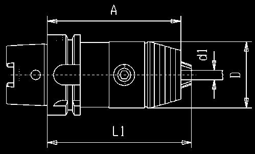 Werkzeugaufnahmen / Toolholders HSK DIN 69893 CNC-Präzisions-Bohrfutter Rechts-/ Linkslauf geeignet High precision drill chuck for left- and right-hand rotation Mandrin de percage CNC pour rotation