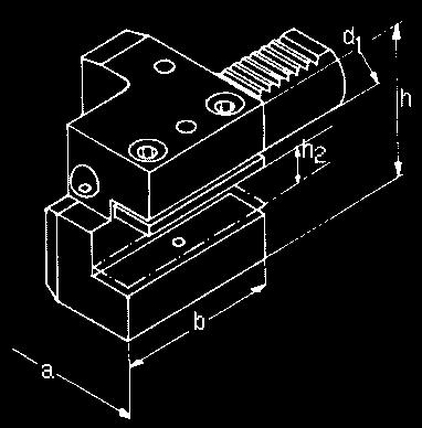 VDI-Halter DIN 69880 / Toolholders VDI Typ C1, Axial-Werkzeughalter, rechts Typ