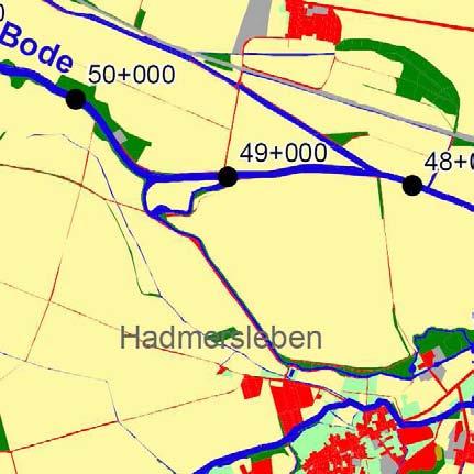 Zur Wasserkraftanlage führt ein unbefestigter Weg von der Ortslage Hadmersleben.