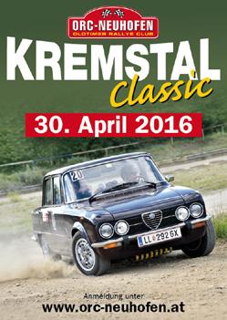 Gemeinde info 3. Kremstal Classic Am Samstag den 30. April 2016 veranstaltet der Oldtimer Rallye Club Neuhofen die dritte Auflage der Kremstal Classic.