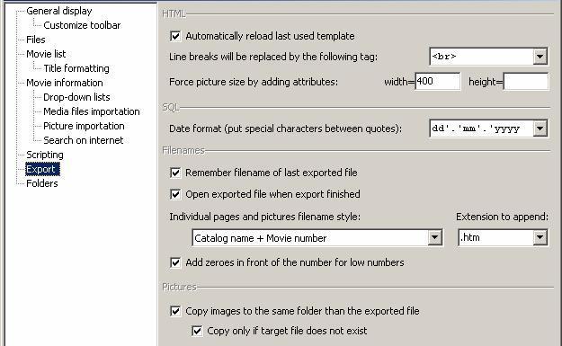 .. = On Picture naming preference Use formatted movie title = On Unter Export: Automatically reload last used template = On Force picture size by adding attributes width = On