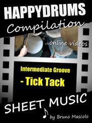 Intermediate Drum Solos (Sambrumba. Fire & TV) - Intermediate examples for the drum set with sheet music and online videos. Total video time ca. 3 minutes (3 clips).
