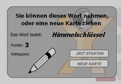 Spielablauf Die Teams ziehen abwechselnd eine Karte (diese wird ihnen automatisch vom Server zugeteilt und angezeigt).