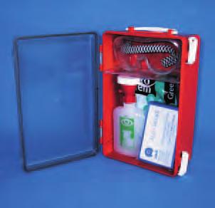 Gefahrengutkasten Standard-Set (GGVS-Kasten) für Transporte gefährlicher Güter, aus Kunststoff, kompl. mit Wandhalterung, Maße ca.