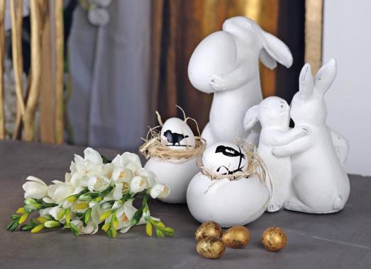 Ei zum Füllen, Keramik weiß, x 0 cm 9777 Ei mit Hase zum Aufstellen, Keramik