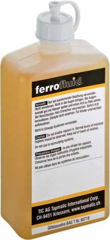 Schneidflüssigkeit FERROFLUID Für die earbeitung von zähharten Stählen wie rostfreiem Stahl, Chromnickelstahl usw. ist FERROFLUID ein unentbehrlicher Helfer.