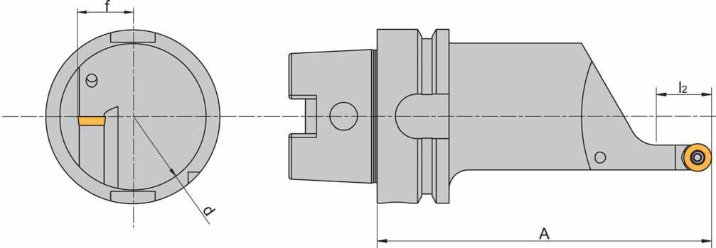 Drehhalter HSK-T mit Innenkühlung Typ SDUC Werkzeughalter mit Schraubenkleung für earbeitungszentren und Drehmaschinen (Matec, Stama, Okuma usw.) mit Aufnahme HSK 63A.