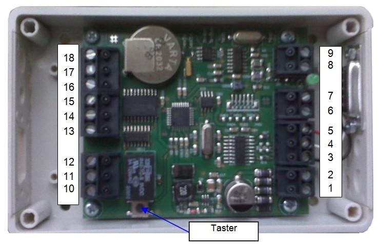 4. Bauteilbeschreibung Der Leser 8 RFID Programmer ist ein RF Leser, der als Platine oder im Gehäuse ausgeliefert wird.