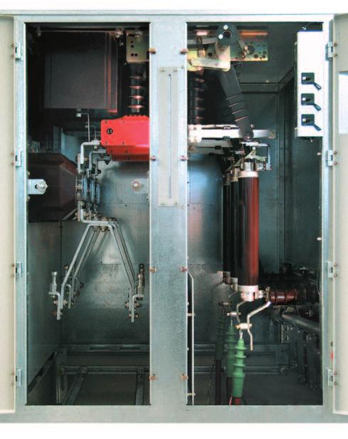 Beschreibung der Kompakt Lastschaltanlagen Aufbau Die luftisolierten Mittelspannungs Kompakt Lastschaltanlagen bestehen aus mindestens einem Kabel, und einem Trafoabgang.