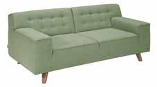 The corner sofa in vintage look fabric sticks out