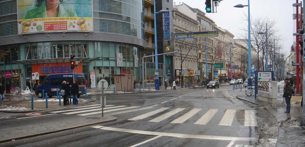 Unfalltypen bei Motorradunfällen im urbanen Bereich 40 Abb. 3-23: Kreuzung Mariahilfer Straße Stumpergasse Kaiserstraße Allgemeine Unfallstatistik Unfälle mit Personenschaden Wien 6.