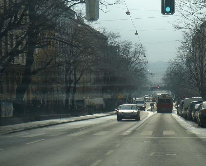 3-59: Sichtabschattung von Fahrzeugen auf der Busspur PKW Position 2 (nach ca. 1 