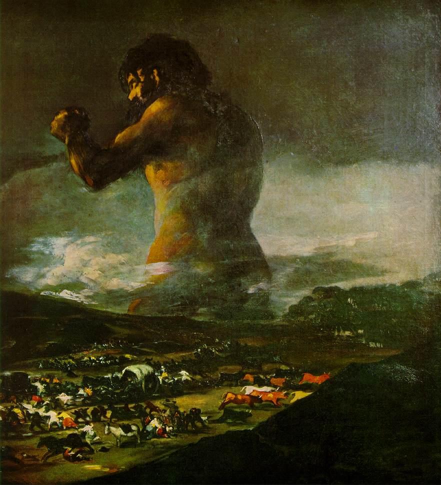 Francisco Goya, Der Koloss, Öl auf L/