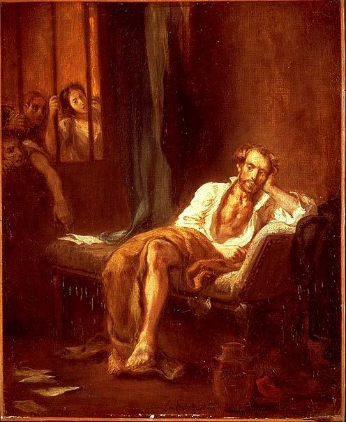 Eugène Delacroix, Tasso im Irrenhaus, 1839,