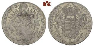 1148; Eypeltauer 397 a. Sehr schön 1075 Maria Theresia, 1740-1780. Konv.-Taler 1780 B/SK-PD, Kremnitz. Dav.