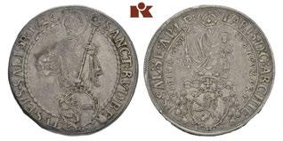 Sehr schön 1106 Guidobald von Thun und Hohenstein, 1654-1668. 1/4 Dukat 1660. 0,88 g. Fb. 777; Zöttl 1784. GOLD.