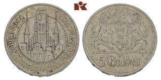 Etwas fleckiger Belag, sonst sehr schön 200,00 1810 5 Gulden 1923. J. D9. Sehr schön 1811 2 Gulden 1923. J. 8D8.