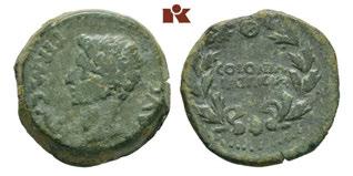 Seite 34 Künker elive Auction 41 RÖMISCHE MÜNZEN MÜNZEN DER RÖMISCHEN KAISERZEIT 146 Augustus, 30 v.-14 n. Chr. Æ-As, 8/3 v. Chr., Lugdunum; 9,36 g. Kopf r.