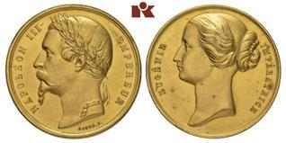 Seite 76 Künker elive Auction 41 EUROPÄISCHE MÜNZEN UND MEDAILLEN FRANKREICH KÖNIGREICH 378 ex 378 Napoléon III, 1852-1870. Bronzemedaille o. J., von A.