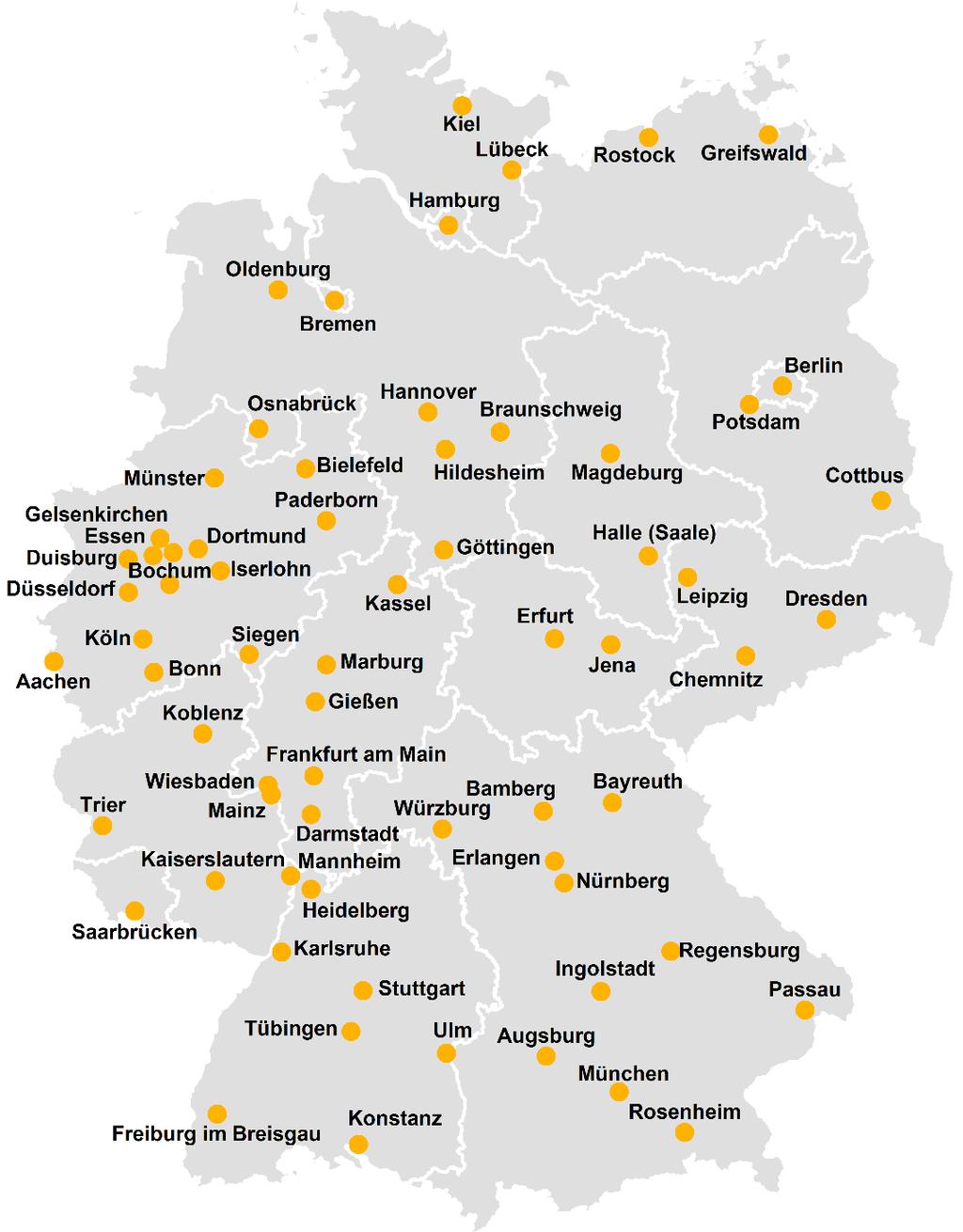 So viel kostet das Wohnen in 67 ausgewählten deutschen Universitätsstädten Der große Uni-Städte-Check von immowelt.