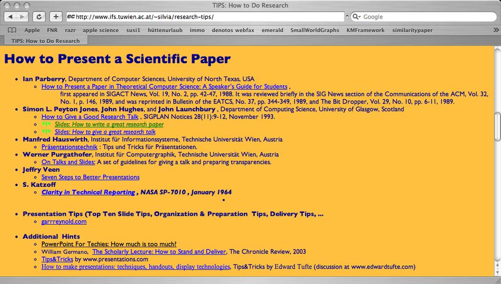 How to Present a Scientific Paper 5