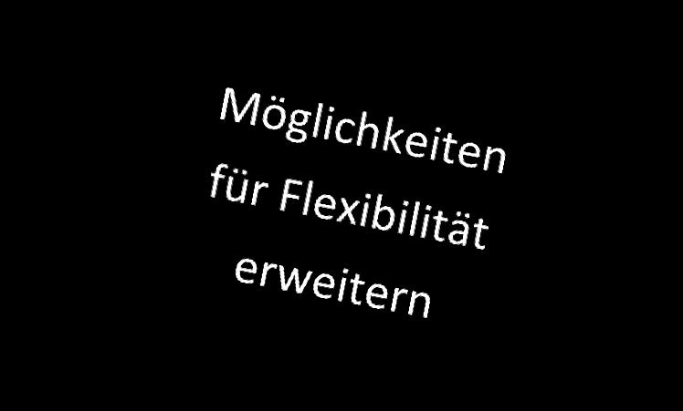 zur erweiterten Flexibilität und zur Teilnahme am