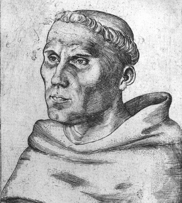 Bis 1521 trug Luther seine Mönchskutte und seine Tonsur. Erst danach brach er auch optisch mit dem alten Glauben. Kupferstich von Lucas Cranach d.ä. Das Beichtwesen lag im Argen.