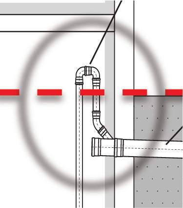 Bauteile und Baukonstruktionen Rückstausicherung durch eine automatische Abwasserhebeanlage mit Rückstauschleife Den Regelfall für den Anschluss von Entwässerungsstellen unterhalb der Rückstauebene