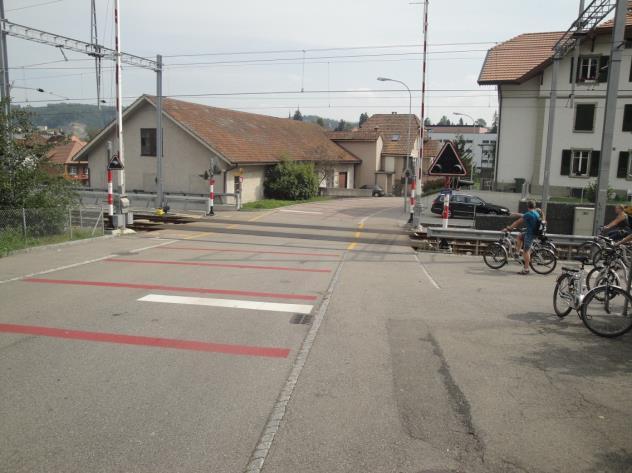 wollen die Traunufer-Landesstraße queren.