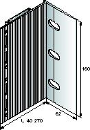 Direktmontage und Schrauben für Beton-, Stahl- und Holzuntergrund Befestigungsart Fixpunkt, Gleitpunkt 62 mm Bestellbezeichnung Bohrlochdurchmesser - D Verpackt zu