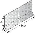 Fugenprofil vertikal MFT-PJH Gewicht 2.5 m 43 mm Aluminium 0.