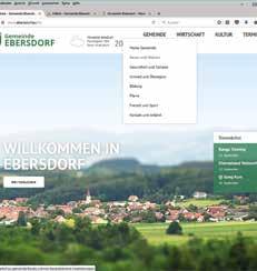 Ebersdorfer Ausgabe 3/2017 5 Gemeinde Homepage Die Gemeinde Ebersdorf hat eine neue Gemeindehomepage www.ebersdorf.eu mit vielen Erneuerungen und Verbesserungen.