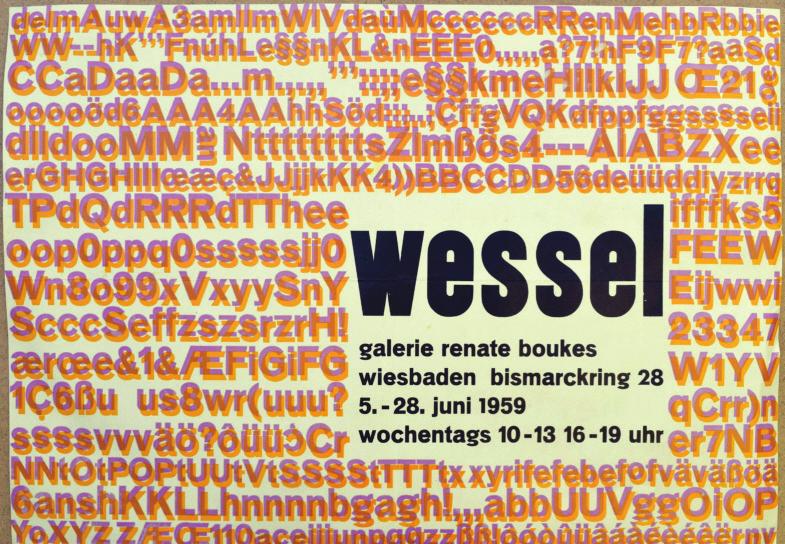 Zwei Ausstellungsplakate von Wilhelm Wessel aus dem Jahre 1959 Ausstellungen kommen und gehen. Was bleibt, sind Kataloge oder Plakate.