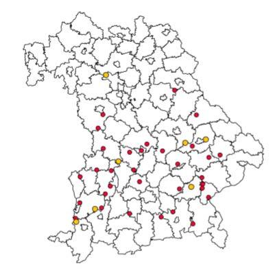 Geflügelschlachtung Geflügelschlachtstätten in Bayern Rot =