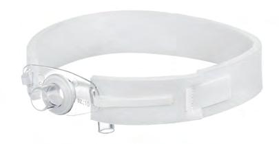 Klettverschluss Verwendung während Bestrahlung möglich Stufenlos auf Halsweite einstellbar Mit Klettverschluss am Kanülenschild Abmessungen: Breite