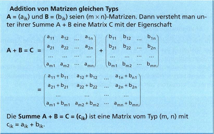 Transposition einer Matrix des Typs n ¹ m: æa11 a21 a31... am 1 ö a12 a22 a32... a Das Ergebnis ist eine Matrix des Typs m ¹ n m2 a13 a23 a33... a T m3 A = a14 a24 a34... am4............... a1 n a2n a3n.