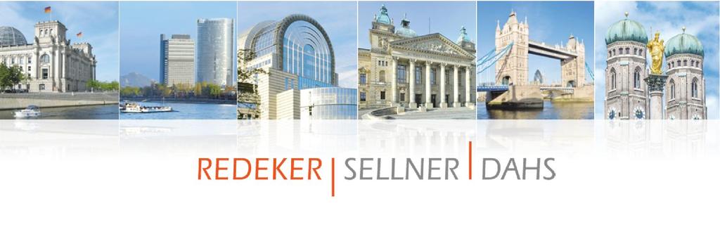 www.redeker.de Berlin Leipziger Platz 3, 10117 Berlin Tel +49 30 885665-0, Fax +49 30 885665-99, berlin@redeker.